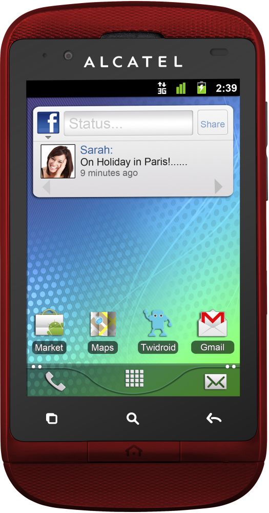 Смартфон Alcatel ONE TOUCH 918D (красный)